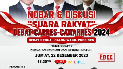 WILIP Kembali Gelar Nobar dan Diskusi Debat Cawapres Putaran Kedua, Ini Tempatnya