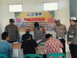 Polda Banten Cek Urine Sopir Bus Jelang Mudik Lebaran