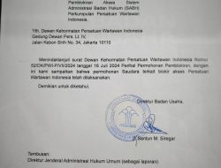 Surat AHU PWI Diblokir, Hendry Ch Bangun Tidak Punya Legal Standing