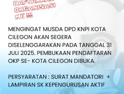 Pengumuman, Musda KNPI Cilegon Segera Digelar, Pendaftaran OKP Resmi Dibuka