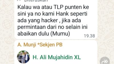 Nomor Ketua PB Al Khairiyah Diduga Diretas, Warga Diminta Waspada